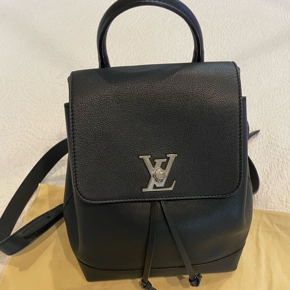 Authentic Louis Vuitton Lockme Backpack Black